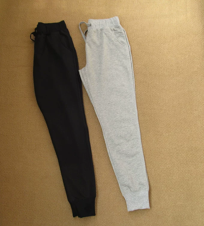 Spring trousers, high waist, loose straight fit