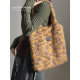 Niche design plush large-capacity underarm tote bag