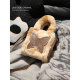 Plush Maillard Butterfly Mini Crossbody Square Bag