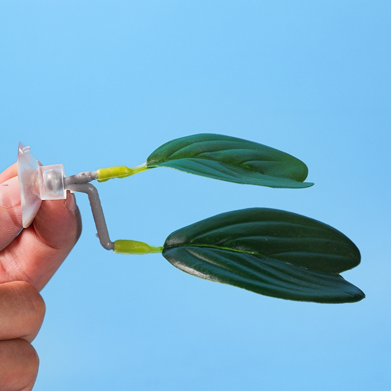 斗鱼休息产卵叶 观赏孔雀鱼床水族用品人造观赏仿真水草爬宠喂食 - 图2