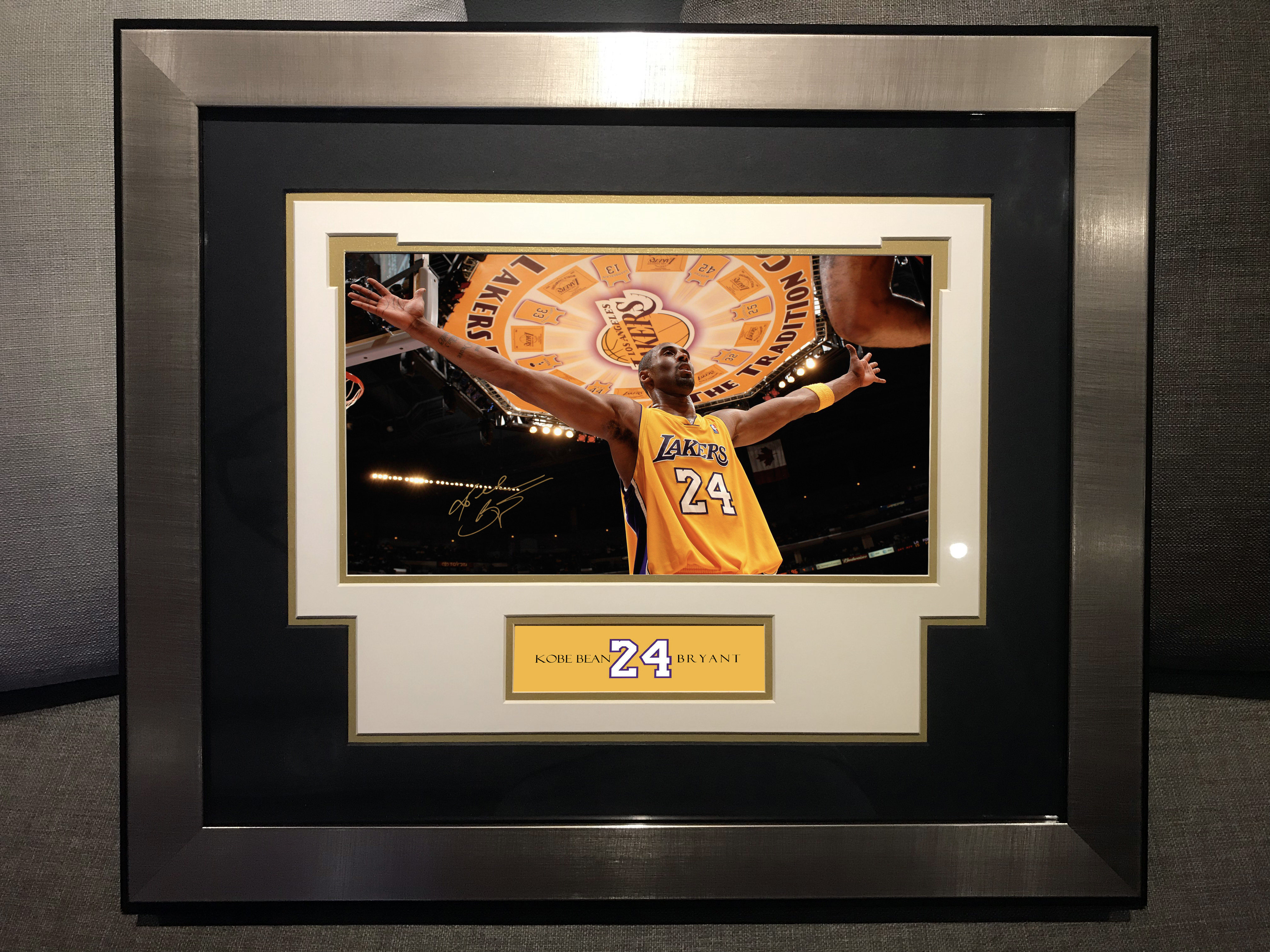 nba球星科比装饰画 复刻签名 3d立体画 收藏级带框画送男友女友