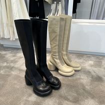 Jil Sander female section Round Waterproof Bench High Heel High Drum Boots JS38033A11 15