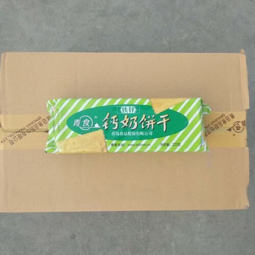 正品青食钙奶饼干青岛特产山东铁锌钙奶饼干225g老式怀旧整箱 - 图0