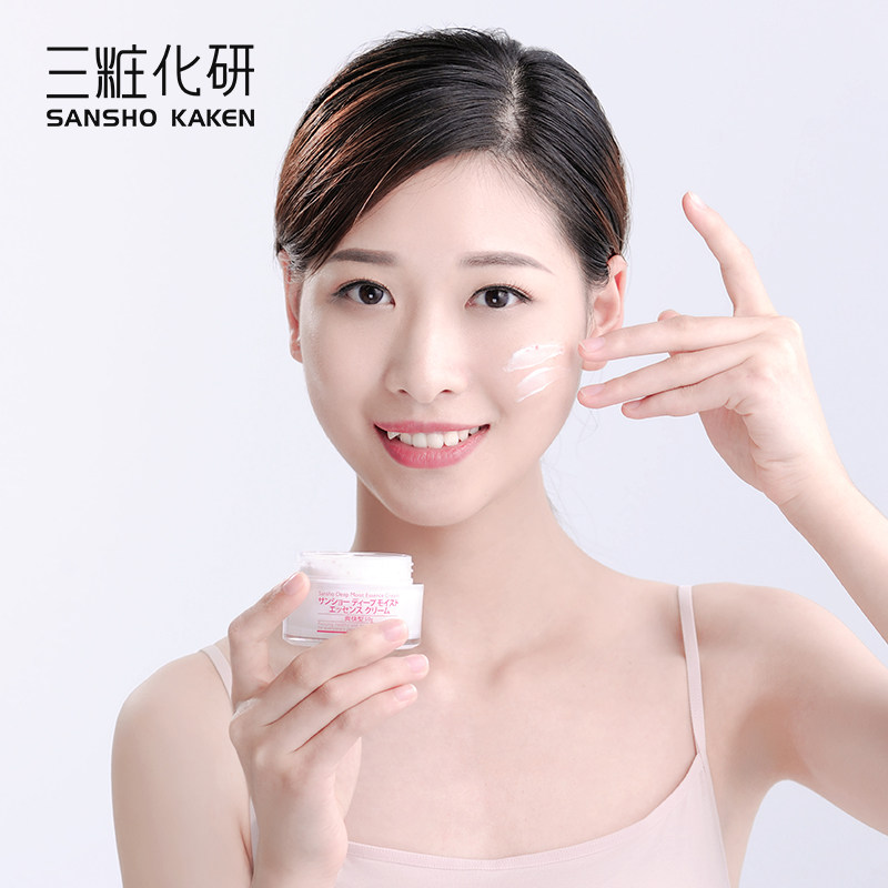 三妆50g樱之柔皙精华霜日本面霜 sansho三妆乳液/面霜