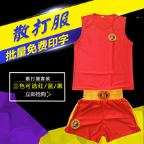 Scattered uniforms for men and women in red and black Costume Boxing Suit Children Shorts Thai Martial Arts Performance Wear Casual clothes