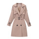 Plus size women's long trench coat 2022 autumn Korean version