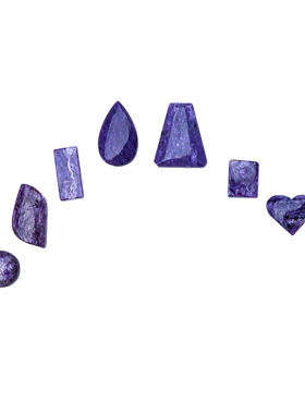 天然紫龙晶消磁查罗石男女款吊坠