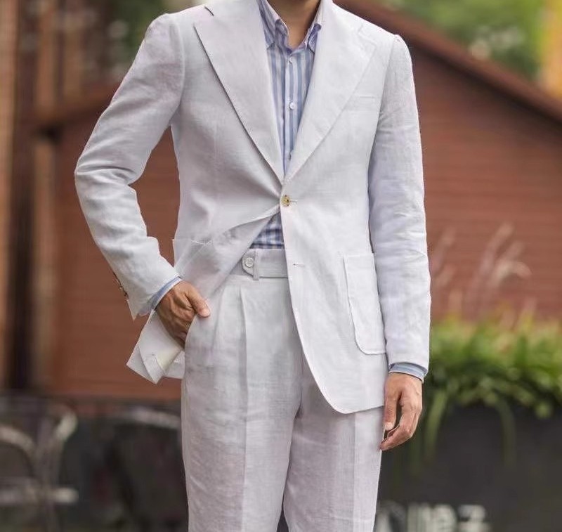 秋季男士薄款亚麻西服复古那不勒斯意式修身西装外套休闲纯色上衣,淘宝优惠券,粉丝福利购,淘宝优惠卷