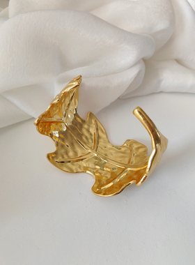 大牌欧美风夸张树叶手镯