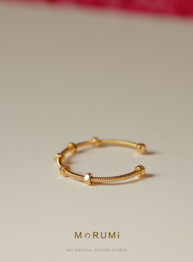 原创设计/螺丝风格时尚小众手镯女个性复古新款潮可调节18K真金