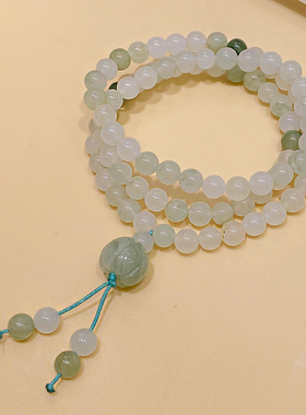 三圈金丝玉南瓜手链气质小众设计