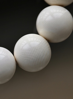 天然冰料保真猛犸象牙手串原色男