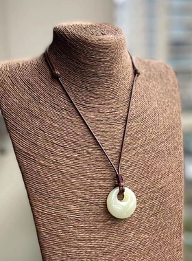 免绑素绳平安扣戒指挂绳女士