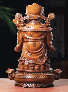 财源广进文财神像摆件客厅家用玄关装饰工艺品店铺办公室开业送礼