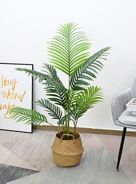北欧仿真盆栽假植物室内假树绿植盆景热带凤尾葵散尾葵贵妃葵