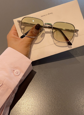 老钱风度假太阳镜金属圆框