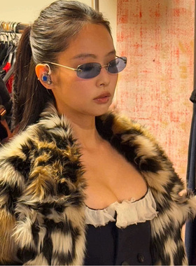 jennie同款无框蓝色太阳镜