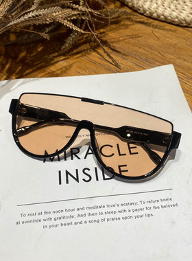 连体镜片半透明茶色ins欧美大牌