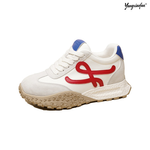 厚底德训鞋小个子内增高女鞋休闲鞋女2026新款夏季超火阿甘运动鞋 - 图3