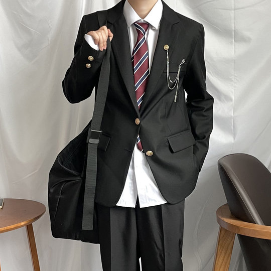 上野原创日系西装学院风校园DKJK西服外套制服班服校供感预备校服