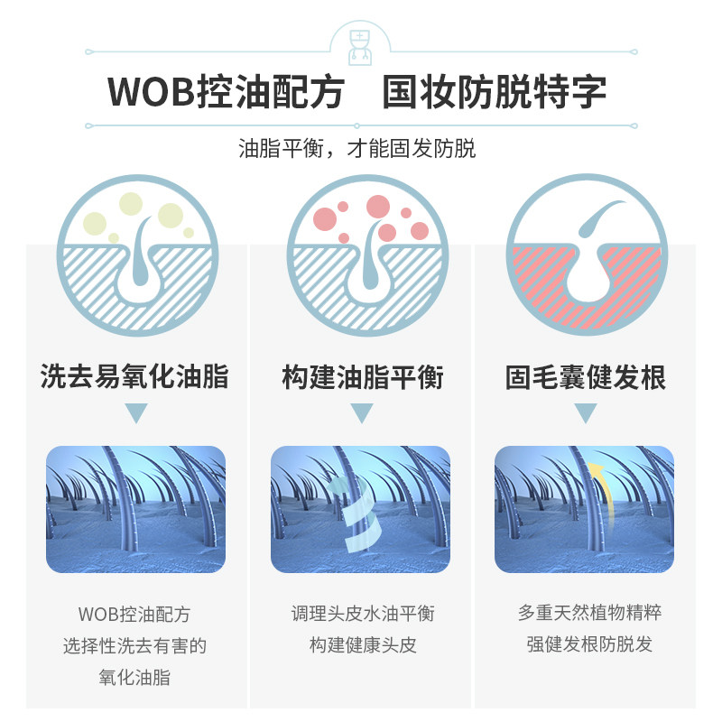 云南白药养元青男女控油蓬松洗发露 养元青洗发水