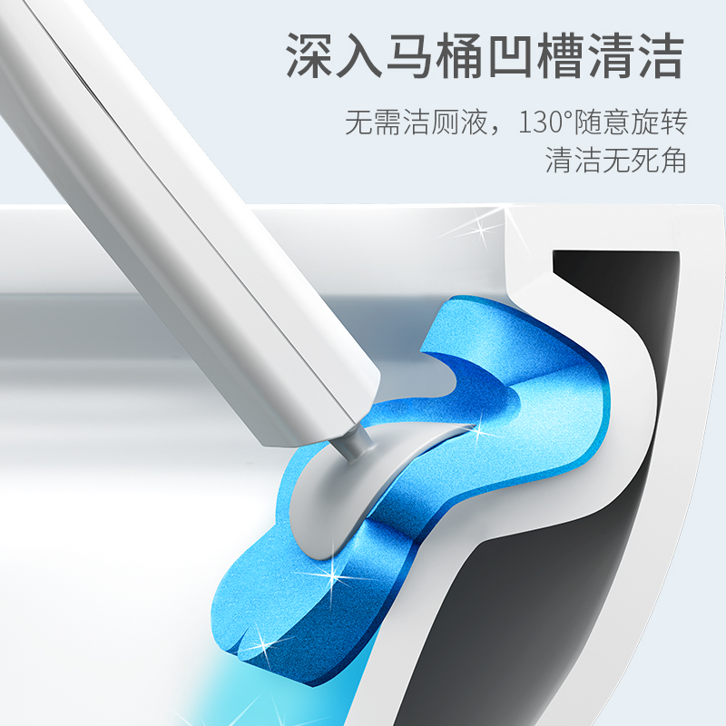 日本进口MUJIE一次性马桶刷家用洗厕所刷子神器卫生间清洁无死角-图2
