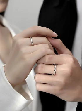 【赠运费险】【纯银戒指】蒂奇双生结小众设计简约高级感情侣戒男