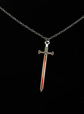 Vintage【限时特价】古着 Sword of Love项链暗黑血色设计项链男