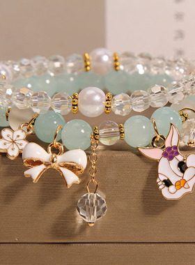 韩版可爱卡通大脸兔儿童手链手环