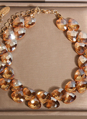 魔力蓝幻彩水晶编织双层手链女轻奢小众个性手串学生闺蜜网红手饰