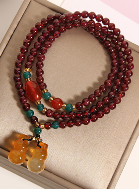 天然石榴石手链闺蜜礼物