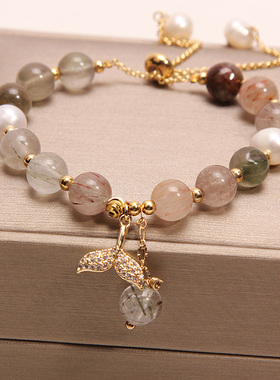 招桃花鱼尾天然淡水珍珠送闺蜜