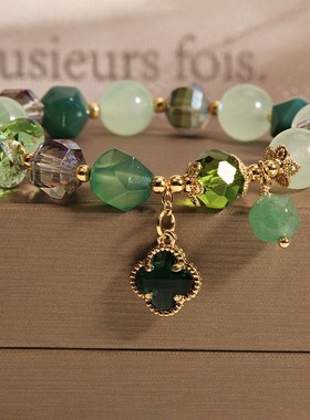 梦幻紫色手链天然石水晶