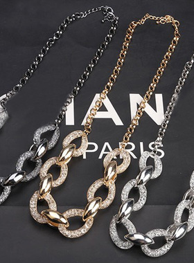 晚会项链欧美夸张短款