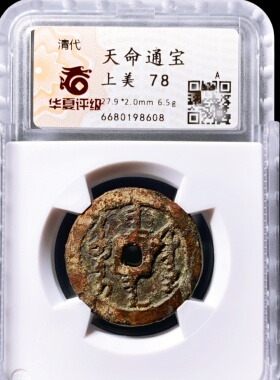 1616年清太祖后金天命通宝满文钱
