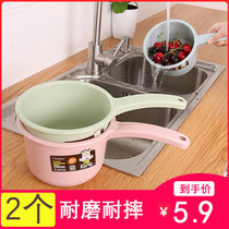 Three loaded water ladle water spoons Home creative kitchen Deepwater plastic Thickened Children Baby Bath Water Scoop Spoon