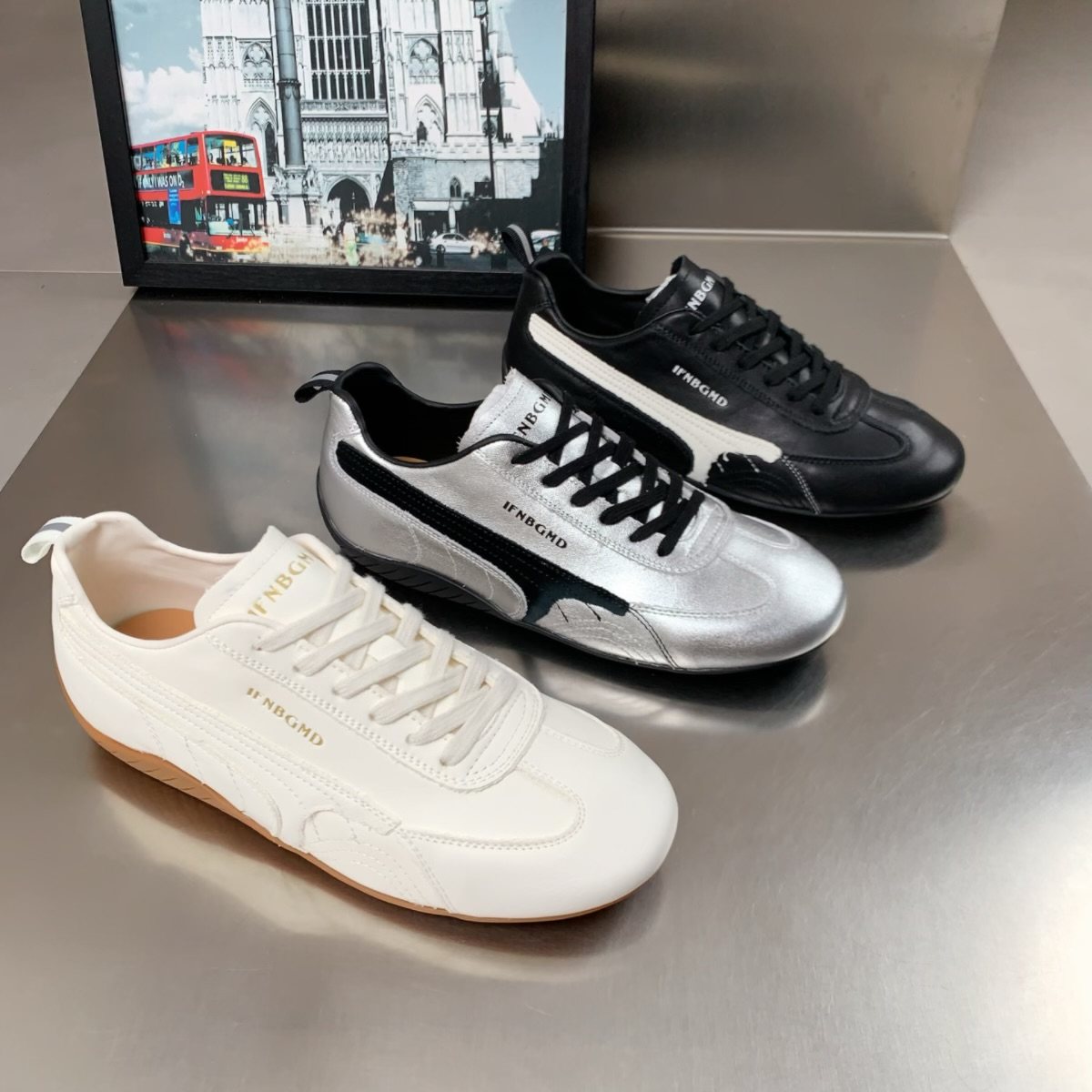 头层牛皮拼色德训鞋女2026春季新款平底时尚休闲百搭运动阿甘鞋潮,淘宝优惠券,粉丝福利购,淘宝优惠卷