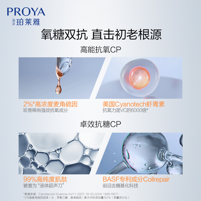 珀莱雅双抗抗氧抗糖补水保湿女面霜 珀莱雅夺慕乳液/面霜