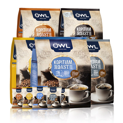 owl猫头鹰咖啡马来西亚进口速溶三合一研磨袋泡咖啡粉冷萃咖啡包