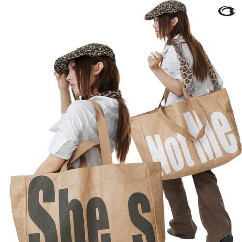 BINGBONG|原创 She.s not me 褶皱超大大容量购物袋通勤托特包女 - 图2