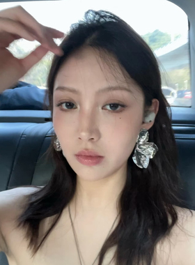 欧美夸张不规则几何耳环女小众设计感轻奢气质百搭耳钉耳夹