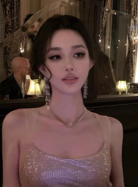 人间富贵花 夸张水滴流苏耳环s925银针超闪宴会重工耳饰耳夹
