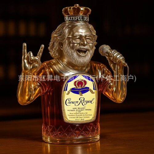 跨境 Grateful Dead Jerry Garcia Whiskey Bottle - 图1