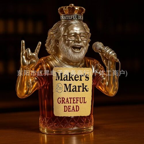 跨境 Grateful Dead Jerry Garcia Whiskey Bottle - 图2