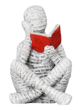 跨境新品 ReadingWomen创意读书女人家居酒柜桌面书 柜树脂小摆件