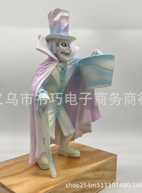 万圣节帽盒鬼树脂摆件拐杖斗篷