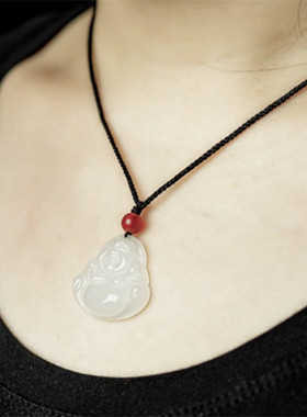 挂件项链手工国检玉石吊坠现货