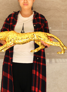 金钱豹摆件酒店软装摆件