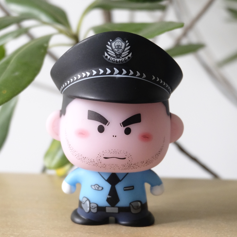 【叱咤小警】警察公仔车载摆件 卡通玩偶手办 原创警署礼品 渣叔 - 图2