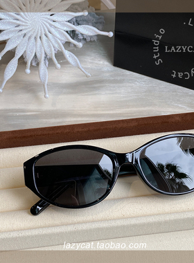 美式猫眼墨镜复古偏光镜片